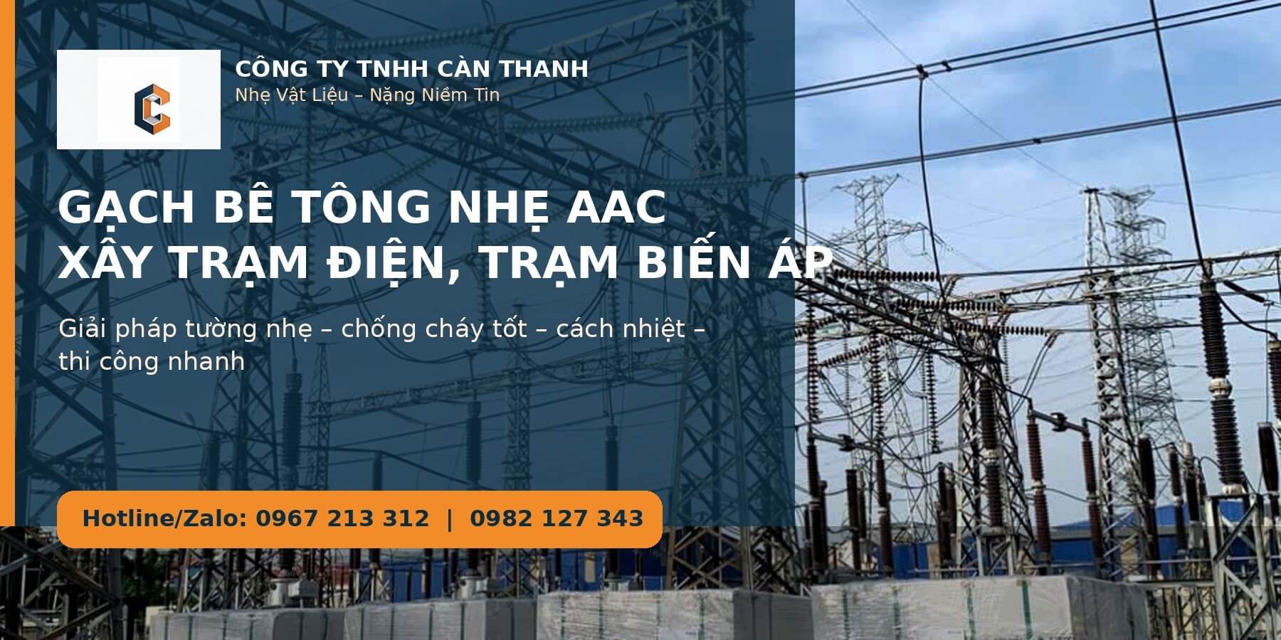 Gạch AAC xây trạm điện, trạm biến áp