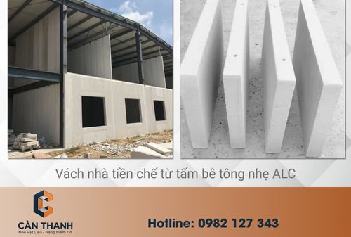 Nhà tiền chế dùng tấm bê tông nhẹ được không