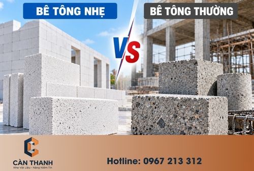 so sánh bê tông nhẹ và bê tông thường