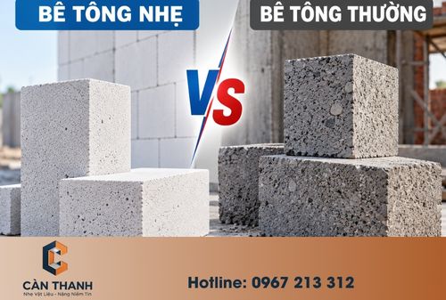 so sánh bê tông nhẹ và bê tông thường
