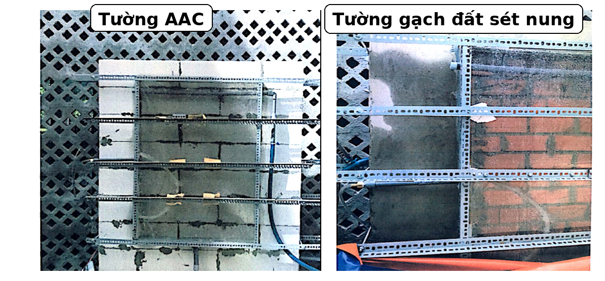 tường gạch aac có thấm nước không