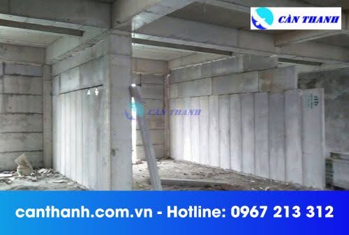 xây tường bằng bê tông nhẹ
